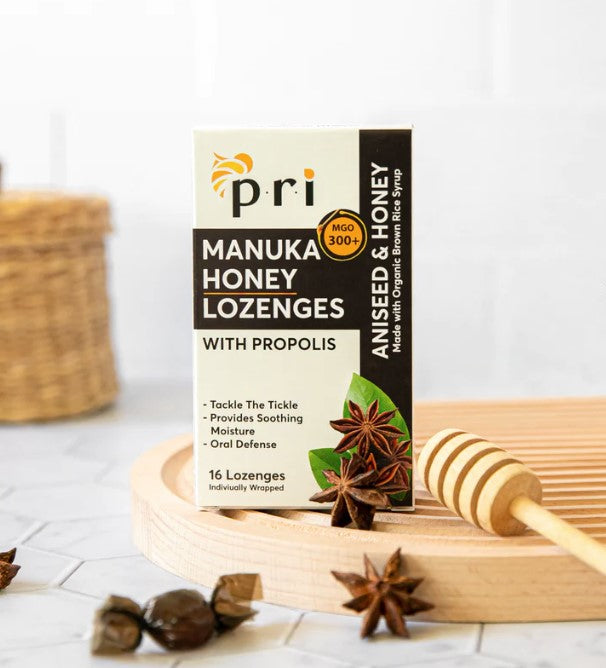 Manuka Honey & Propolis, Aniseed & Honey, Lozenges 16ct, by P.R.I