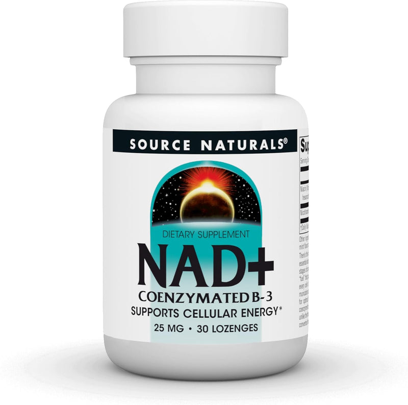 NAD+, Coenzymated B-3 25 mg - 30 Lozenges by Source Naturals