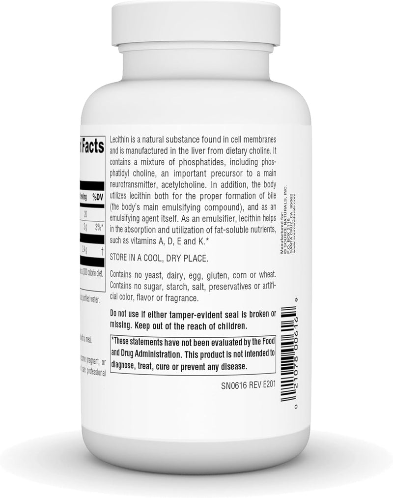Lecithin 100 Softgels by Source Naturals