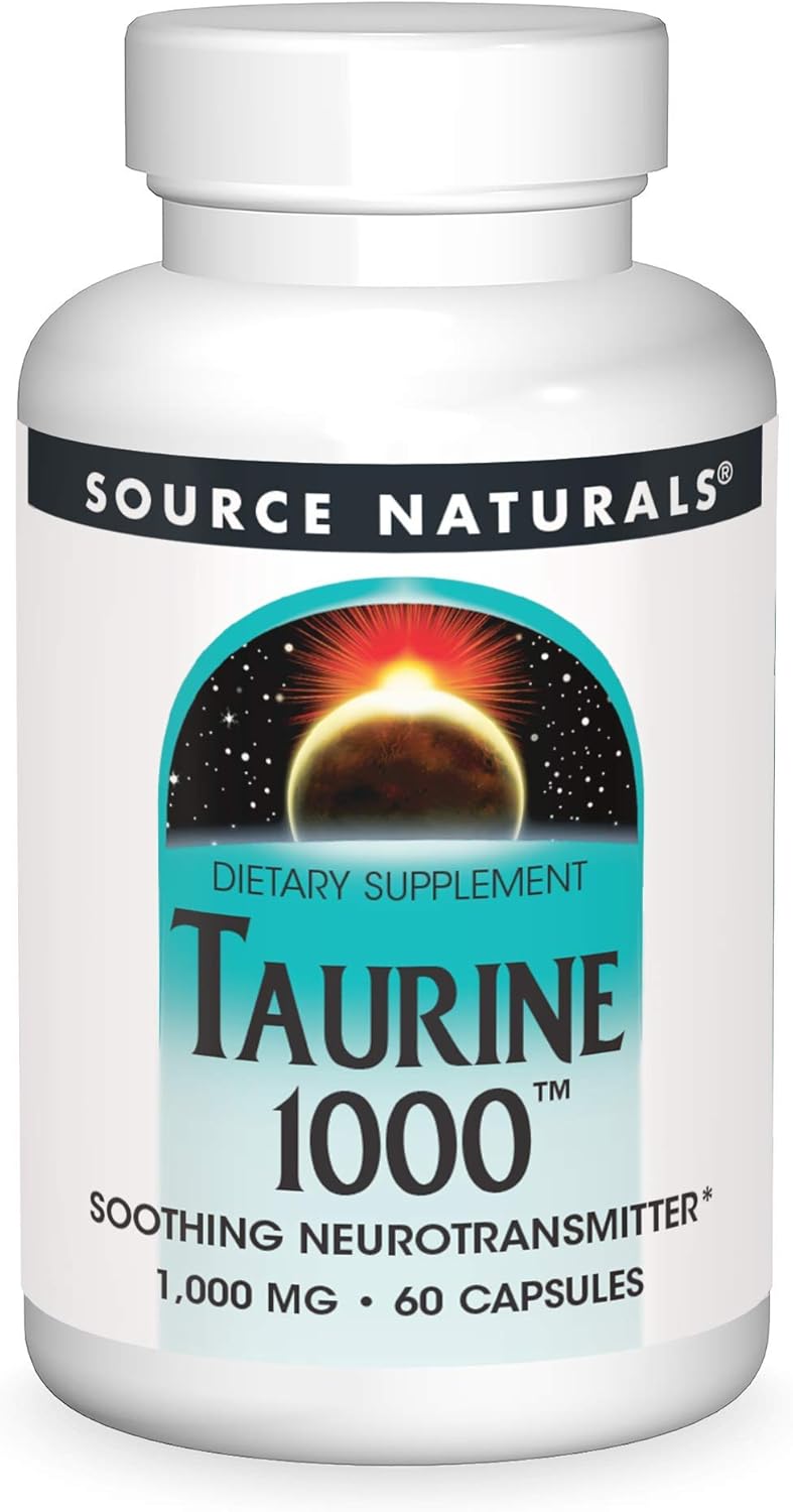 Taurine 1000mg 60 Caps by Source Naturals