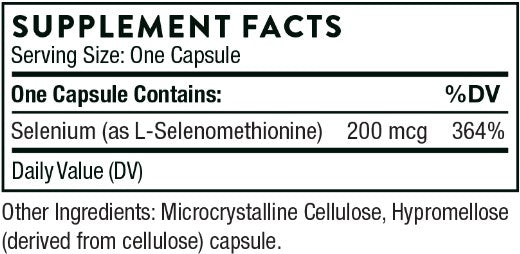 Selenium, 200 mcg, 60 Capsules, by Thorne