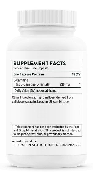 L-Carnitine 60 Capsules, by Thorne