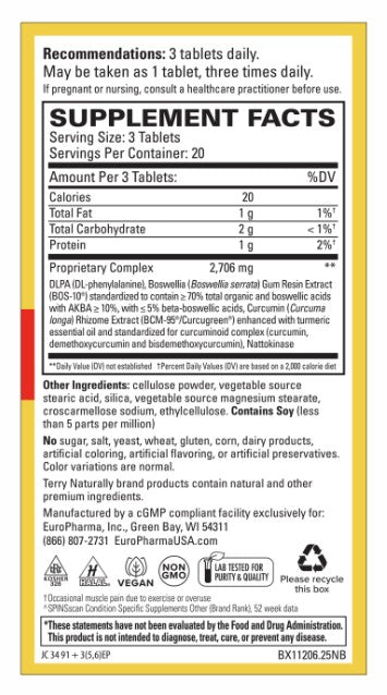 Terry Naturally Curamin Extra Strength 120 Tablets