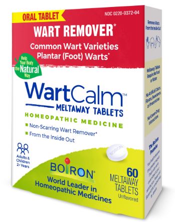 WartCalm® 60 Tablets- By Boiron for Pain-Free Wart Removal