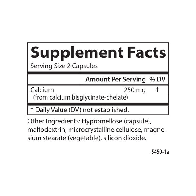 Calcium Bisglycinate 60 Capsules by Carlson Laboratories