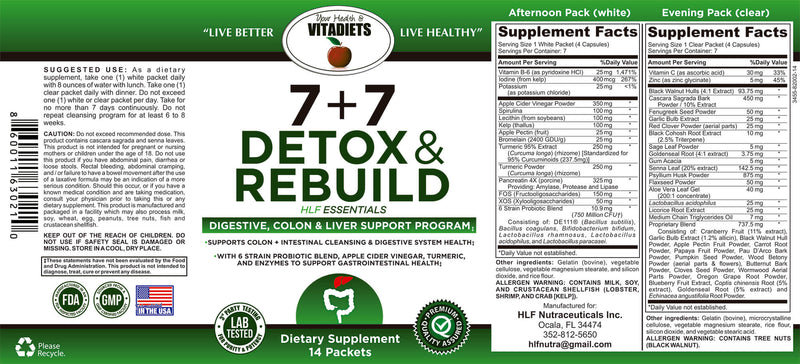 7+7 Detox & Rebuild 14 Packets by Your Health & Vitadiets