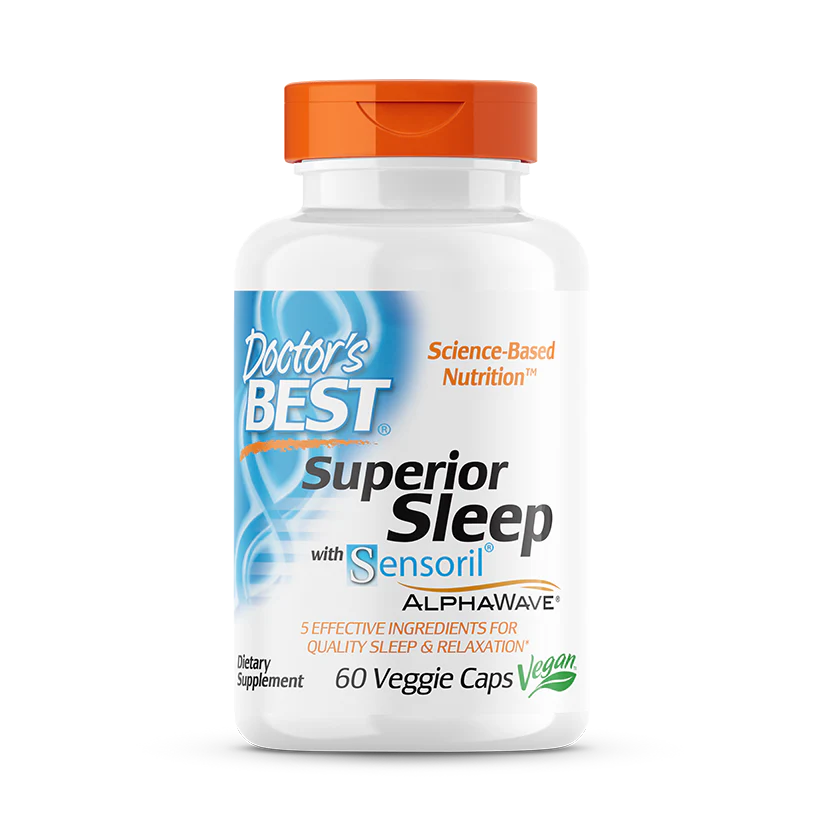 Superior Sleep with Sensoril 250 mg 60 Veggie Caps, by Doctor's Best