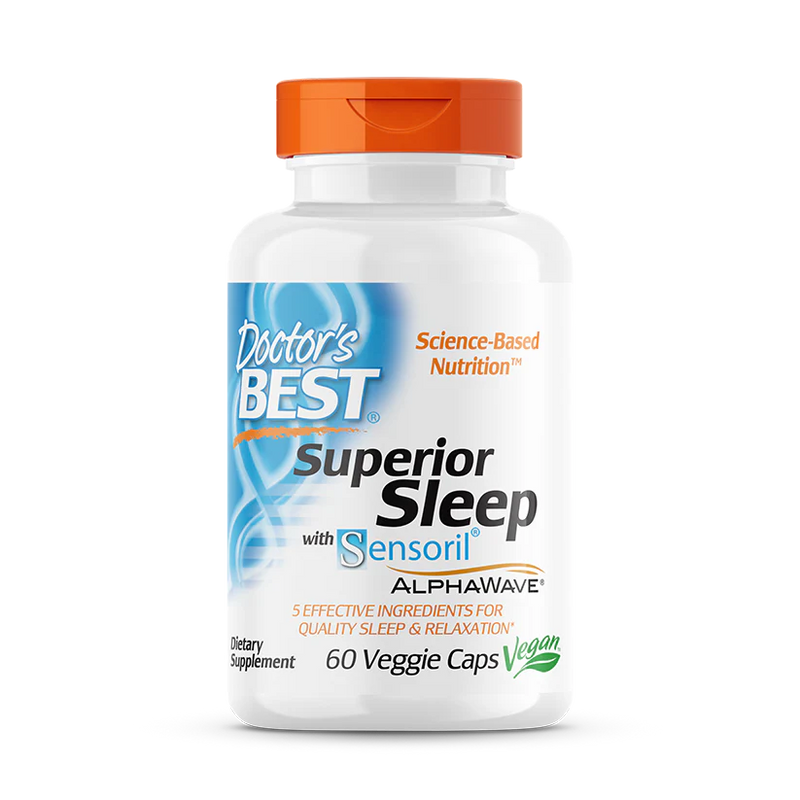 Superior Sleep with Sensoril 250 mg 60 Veggie Caps, by Doctor's Best