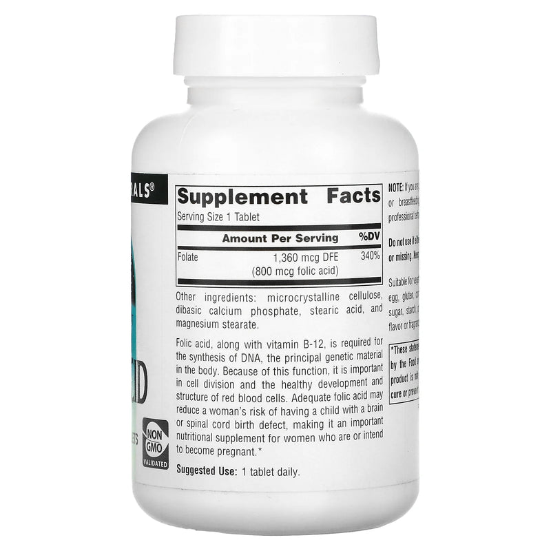 Folic Acid 800 mcg 500 Tablets