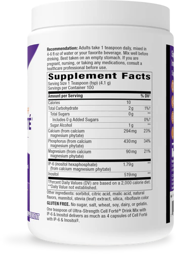 Cell Forte IP-6 & Inositol Ultra Strength Powder 14.6 oz (414 g) by Nature&