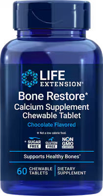 Bone Restore 60 Chewable Tablets (Chocolate Flavored) Life Extension