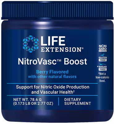 NitroVasc Boost 78.6 g (.173 lb or 2.77 oz) Berry Flavored by Life Extension