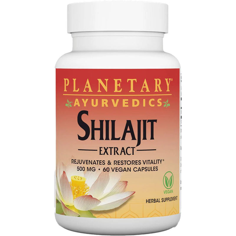 Planetary Ayurvedics Shilajit Extract 500 mg 60 Vegan Capsules by Planetary Herbals