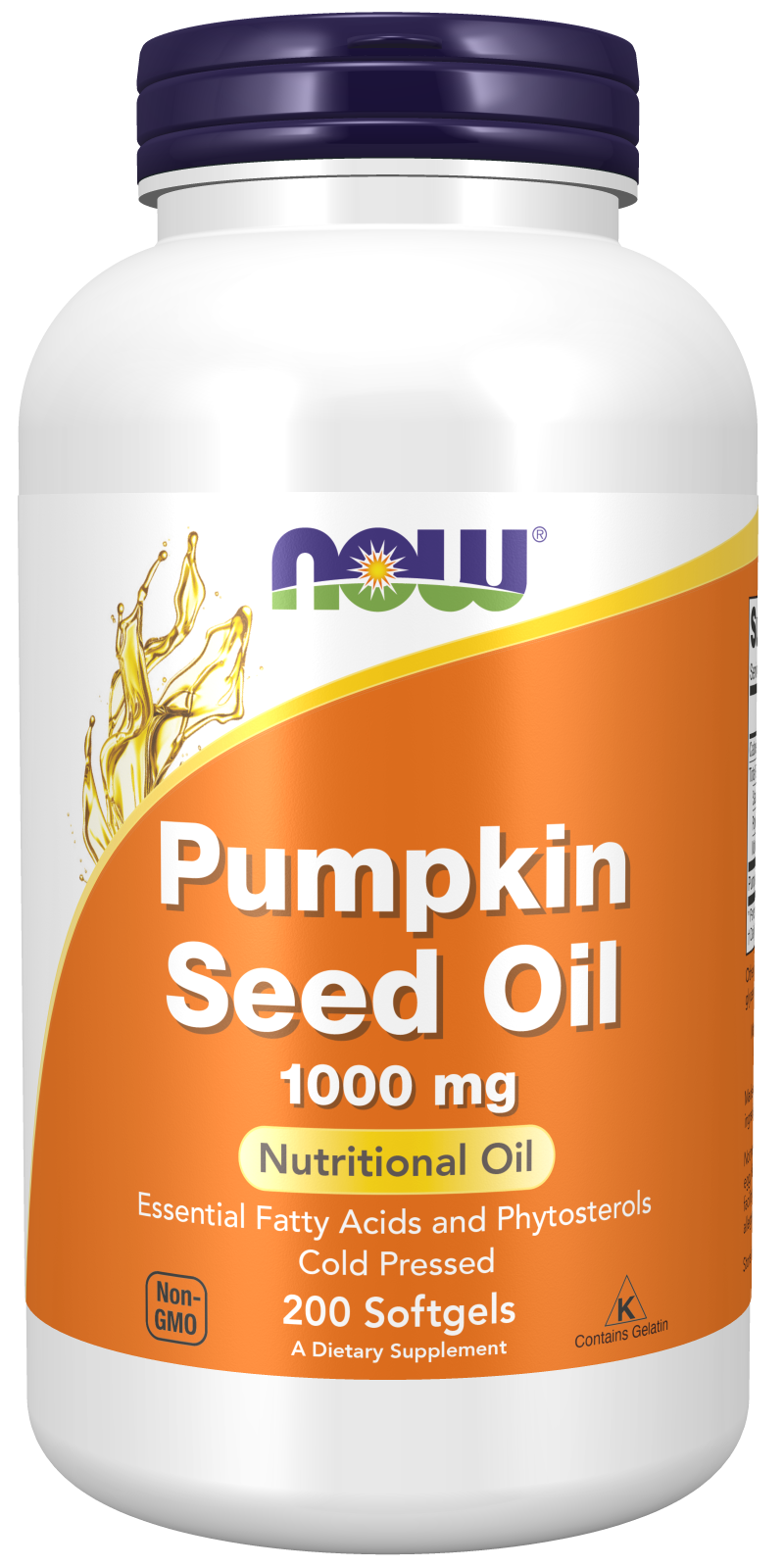 Pumpkin Seed Oil 1000 mg 200 Softgels by NOW