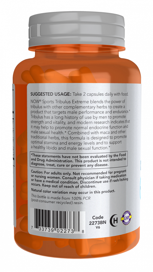 Tribulus Extreme 90 Veg Capsules, NOW Sports