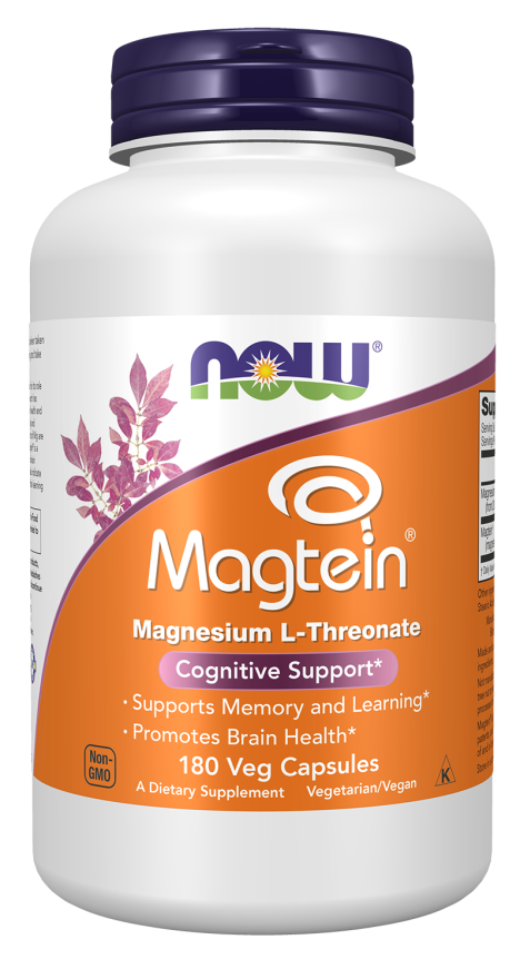 Magtein 180 Veg Capsules, NOW Foods