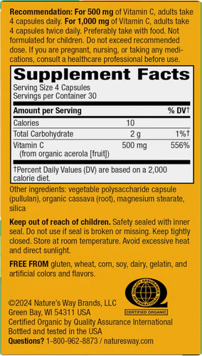 Alive! Vitamin C 120 Vegetarian Capsules | Better Health International