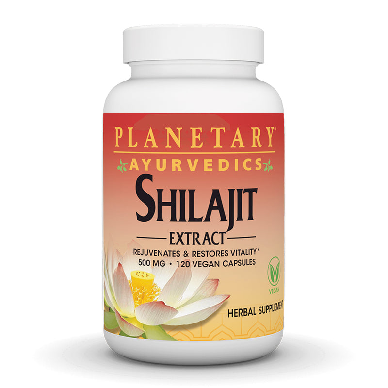Shilajit Extract 500mg -120 Vegan Capsules by Planetary Herbals