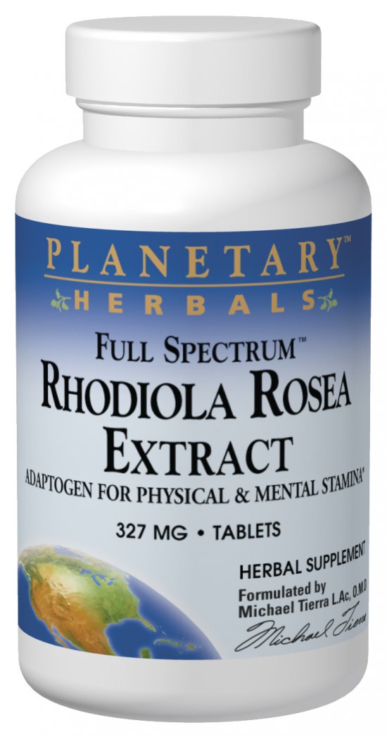 Full Spectrum Rhodiola Rosea 327 mg 30 Tablets by Planetary Herbals