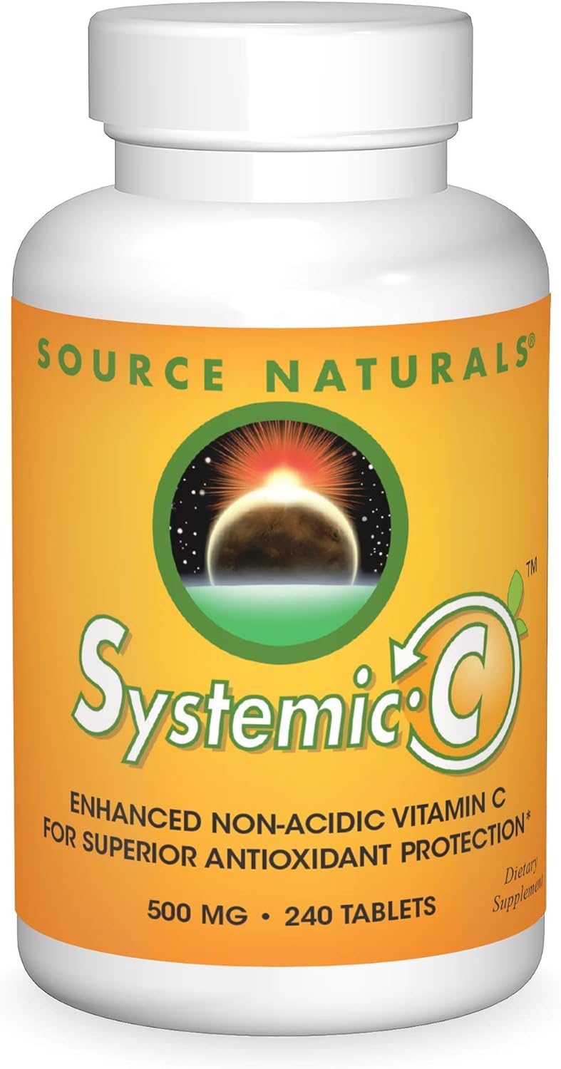 Systemic Tablets Systemic C, 500mg - 240 Tablets by Source Naturals