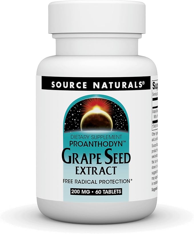 Grape Seed Extract 200MG 60 TABLETS by Source Naturals | Better Health