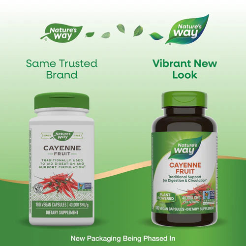 Cayenne 40,000 HU Potency 180 Veg Capsules