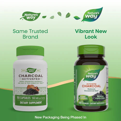 Charcoal Activated 560 mg 100 Capsules