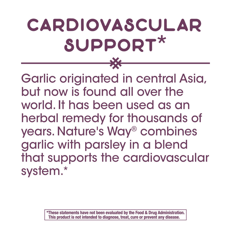 Garlic Parsley 545 mg 100 Vegetarian Capsules by Nature&