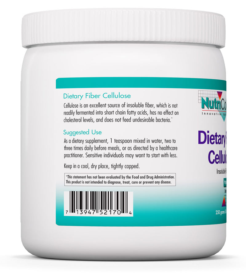 Dietary Fiber Cellulose Powder 250 g (8.8 oz) by Nutricology best price