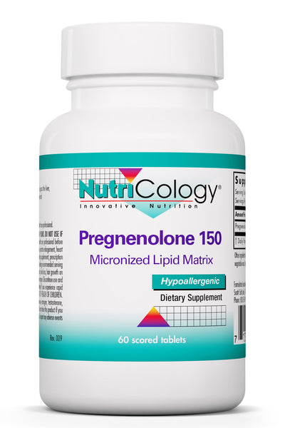 Pregnenolone 150 Micronized Lipid Matrix 60 Scored Tablets by Nutricology best price