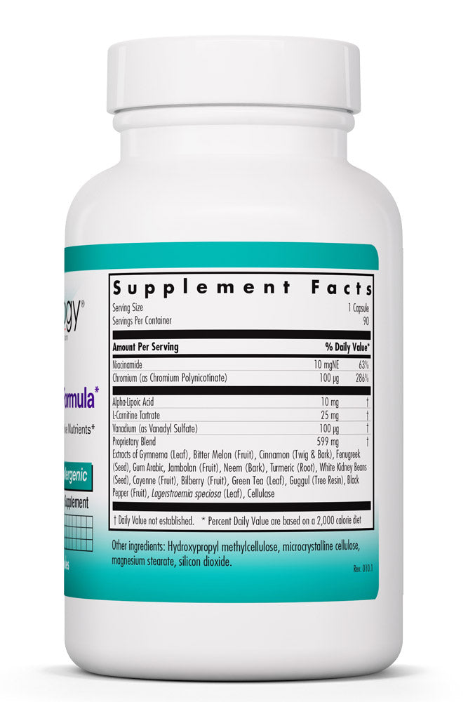 Sugar Balance Formula 90 Vegetarian Capsules by Nutricology best price