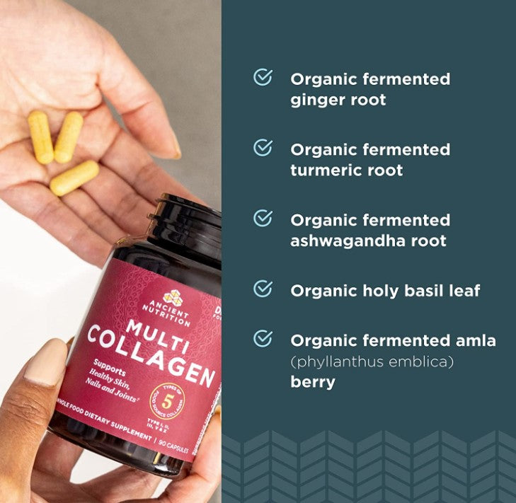 Multi Collagen 90 Capsules, by Ancient Nutrition