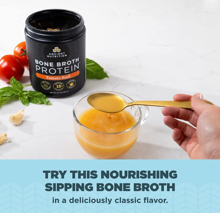 Bone Broth Protein, Tomato Basil 13.7 oz (387 g), by Ancient Nutrition