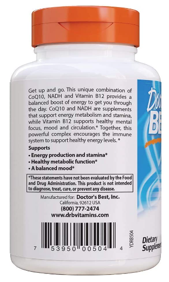 Energy + CoQ10, NADH & B12 60 Veggie Caps, by Doctor&