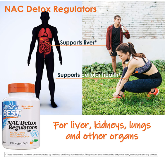 NAC Detox Regulators with Seleno Excell®, 600mg, 180 Veggie Caps, by Doctor&