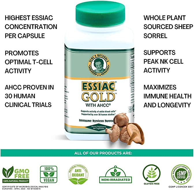 ESSIAC Gold with AHCC 500MG 60 Capsules