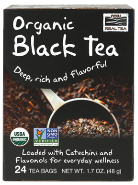 Deep, Rich & Flavorful Organic Black Tea, 24 Tea Bags, 1.7 oz (48 g) by NOW