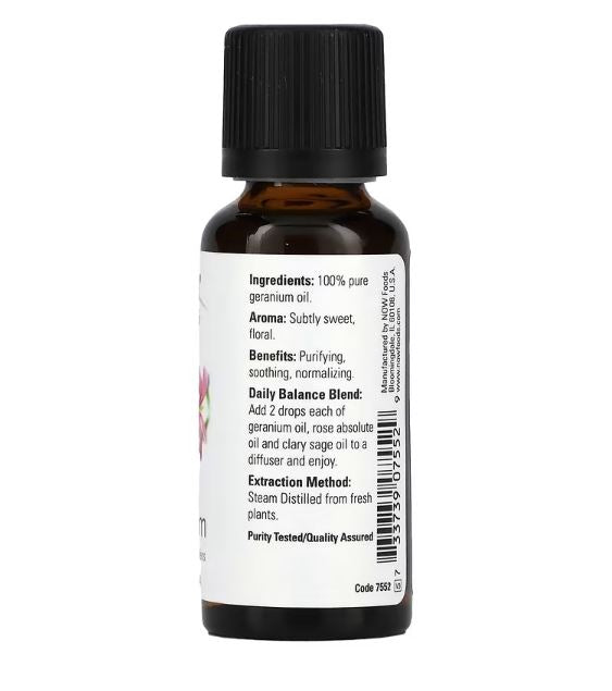 Essential Oils - Geranium 1 fl oz (30 ml) by NOW