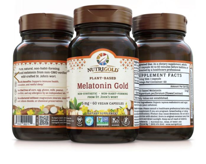 Melatonin Gold by NutriGold - 60 Veggie Caps