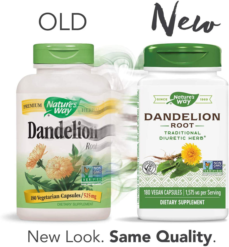 Dandelion Root 525 mg 180 Vegetarian Capsules