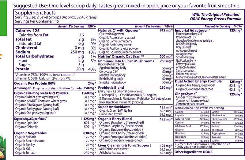 Paradise Herbs, Protein & Greens, Original Unflavored, 16 oz (454 g)