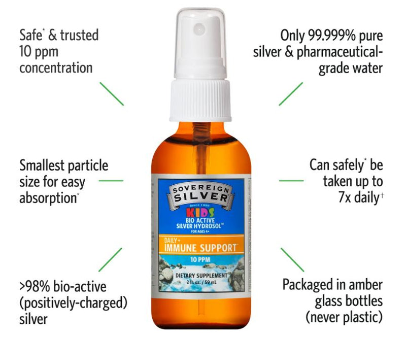 KIDS Bio-Active Silver Hydrosol - Fine Mist Spray – 2oz