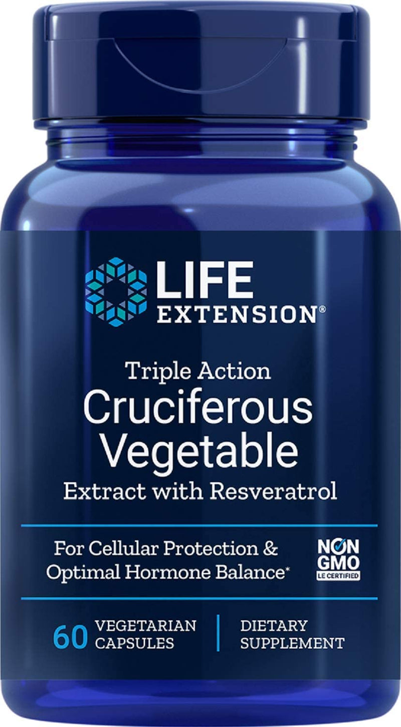 Triple Action Cruciferous Vegetable Extract with Resveratrol 60 Vegetarian Capsules