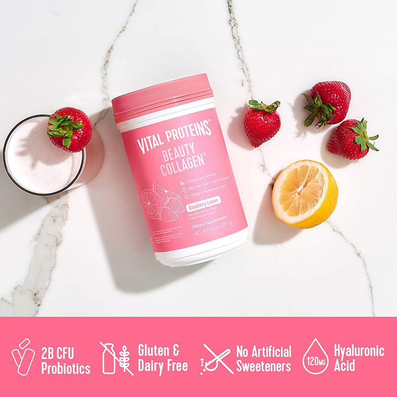 Vital Proteins, Beauty Collagen, Strawberry Lemon, 9.6 oz (271 g)