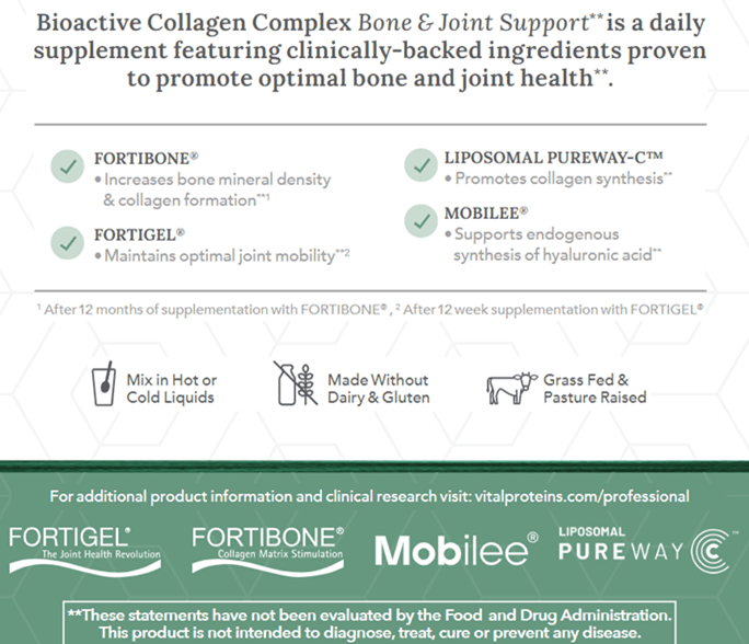 Vital Proteins Professional®: Bioactive Collagen Complex Bone and Joint Support