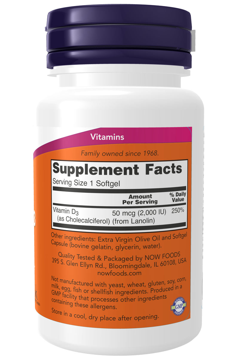 Vitamin D-3 2,000 IU 120 Softgels