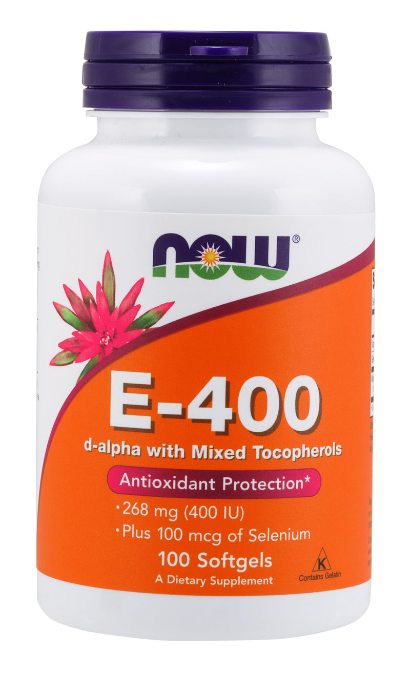 Natural E-400 Plus 100 mcg of Selenium 100 Softgels