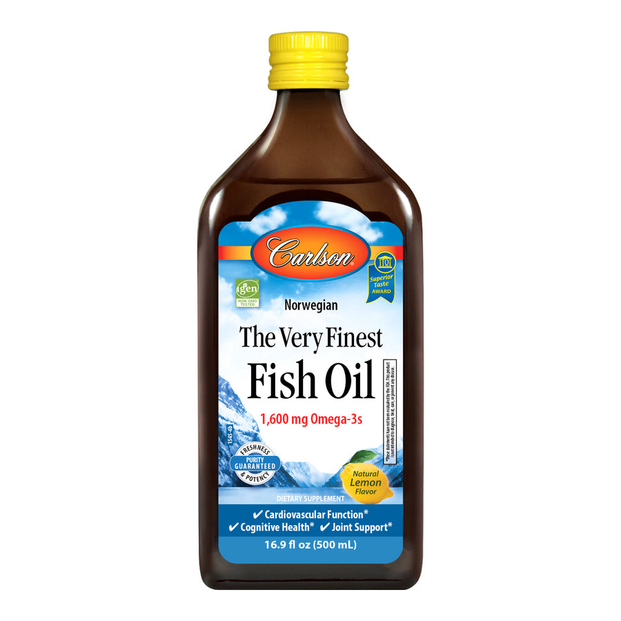 The Very Finest Fish Oil, 1600 mg Omega-3s, Natural Lemon flavor 16.9 fl oz