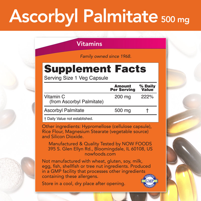 Ascorbyl Palmitate 500 mg 100 Veg Capsules