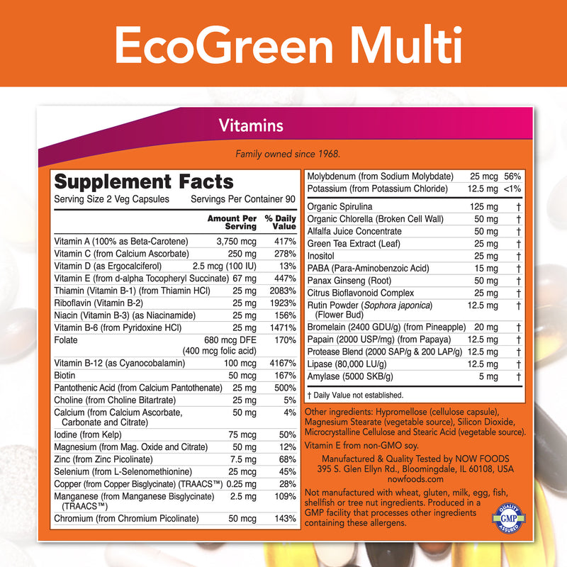 Eco-Green Multi Iron-Free 180 Veg Capsules